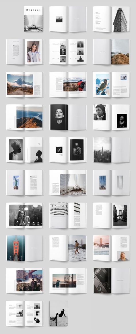 Photo Book Layout Design Inspiration, Minimal Cover Design, Photo Magazine Layout Design, Photo Magazine Layout, Minimal Magazine Cover, Magazine Editorial Design, Photo Book Design, Noora And William, Design De Configuration