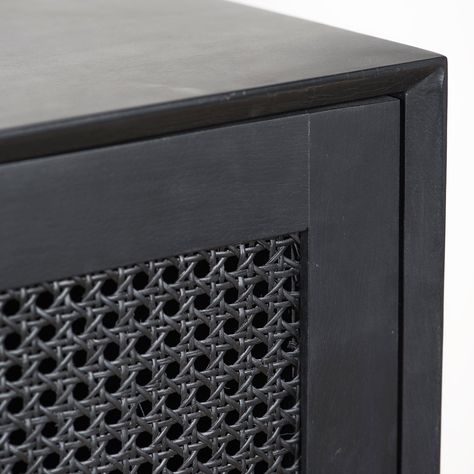 Union Home Louisiana Black Cabinet Mesh Doors, Black Cabinet, Mesh Door, Large Armchair, Small Cabinet, Black Cabinets, The Union, Door Pulls, Large Furniture