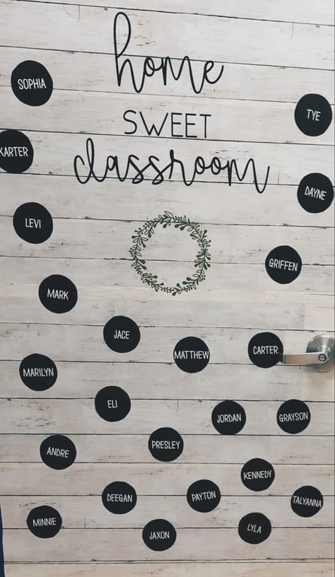 Simple Classroom Door Decor, Farmhouse Classroom Door Ideas, Asl Language, Home Sweet Classroom, Giraffe Room, Classroom 2023, White Classroom, Classroom Door Decor, Clean Classroom