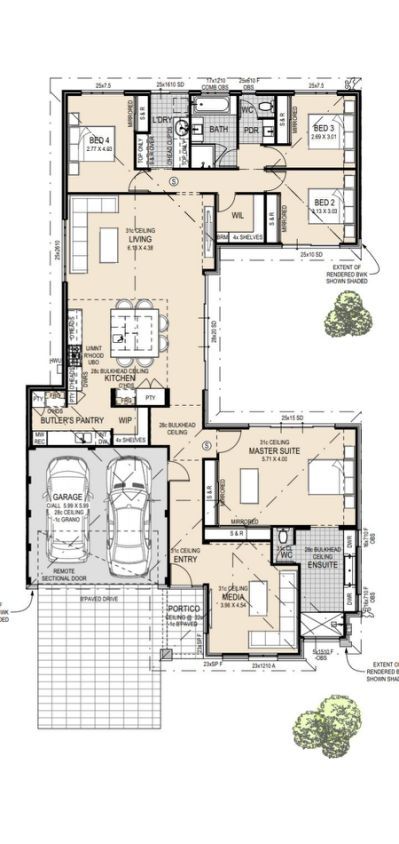 4 Bedroom Courtyard House Plans, 4 Bedroom U Shaped House Plans, Australia House Plans, U Shape Bungalow, U Shaped House Plans 4 Bedroom, Bungalow Floor Plans 4 Bedroom, 4 Bedroom Bungalow Floor Plans Modern, Bungalow 4 Bedroom House Plans, 4bedroom Bungalow House Plans