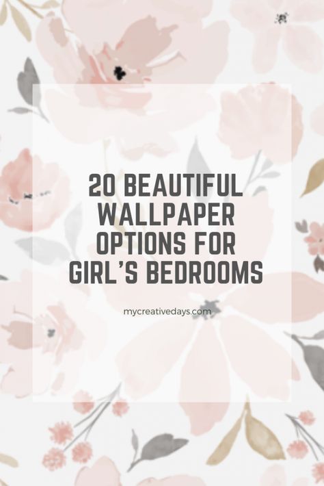 Diy Farmhouse Bedroom, Girls Bedroom Wallpaper, Teen Wallpaper, Girls Room Wallpaper, Teenage Girl Room, Girl Bedroom Walls, Wallpaper Accent Wall