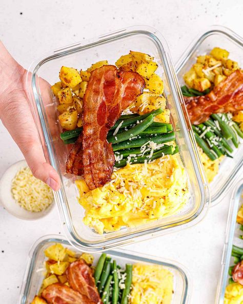 Veggie Breakfast Meal Prep, Nurse Breakfast Ideas, Clean Food Crush Breakfast Recipes, Breakfast Meal Prep With Eggs, Clean Food Crush Meal Prep, Turkey Bacon Meal Prep, Clean Food Meal Prep, Fall Breakfast Meal Prep, Clean Food Crush Recipes Breakfast Meals