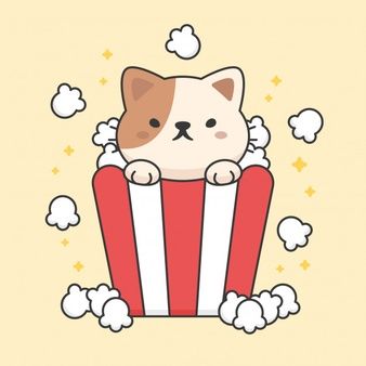 Griffonnages Kawaii, Character Design Illustration, Drawing Cartoon Faces, Popcorn Bucket, Art Mignon, Pop Stickers, Animal Doodles, Cute Kawaii Animals, Animal Character