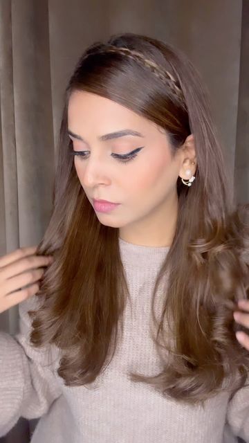 Aryazmakeup on Instagram: "Headband braids with sleek side❤️ . . . . . #sleekhair #braids #braidheadband #hairstyles #hairtransformation #hairgoals #hairfashion #viral #hairart #hairinspiration" Headband Braids, Waterfall Hairstyle, Sleek Hairstyles, Braided Headband, December 17, Hair Transformation, Hair Art, Care Routine, Hair Goals