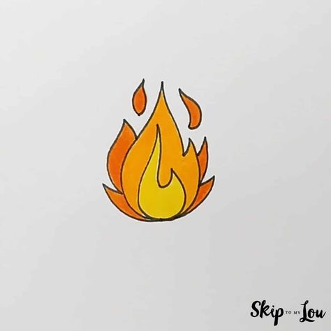 5 Easy Step Guide on How to Draw a Fire Fire Simple Drawing, Easy Fire Drawing, Fire Drawing Simple, How To Draw Fire, Fire Art Drawing, Drawing Of Fire, Fire Doodle, Fire Drawings, Fire Sketch