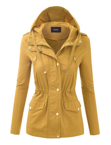 Stylish Outfits For Women Over 50, Jacket With Hood, Anorak Jacket, Cool Jackets, Light Sweater, Women's Coats, Utility Jacket, Light Jacket, Military Fashion