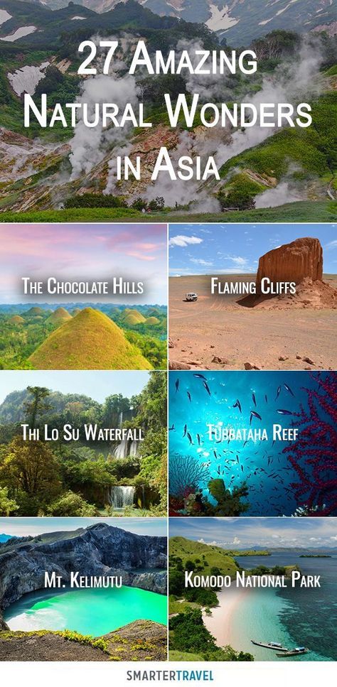 As the world’s largest continent, Asia is home to many of Earth’s most breathtaking sites. Here are 27 of our favorite natural wonders in Asia. Natural Wonders Of The World, Komodo National Park, Asia Trip, Road Trip Planner, Visit Asia, Backpacking Asia, Adventure Travel Explore, Our Planet Earth, Church Interior