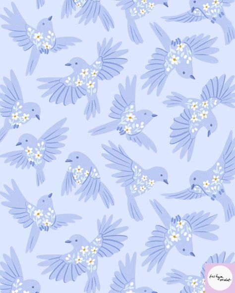 Seamless folk bird pattern design from my Wonderful Wings collection. Folk Bird, Surface Pattern Design Inspiration, Pattern Design Inspiration, Textile Prints Design, Bird Pattern, Digital Print Fabric, Bird Patterns, Graphic Design Typography, Bird Prints