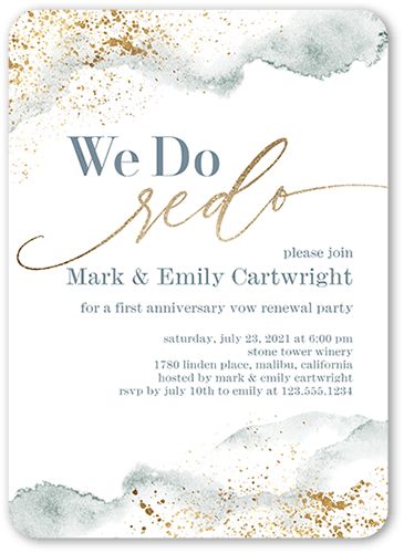 10 Year Wedding Anniversary Invitations, We Do Part Two Invitations, We Do Part Two, Wedding Redo Ideas, We Do Again Vow Renewals, We Do Part 2, Sequel Wedding Invitation, 50 Wedding Anniversary Invitations, 1 Year Wedding Anniversary Party