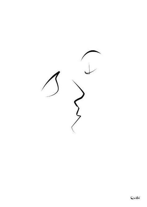 “Beso” by Quibe Minimalist Drawing, Good Day Song, Minimalist Painting, Gorgeous Art, Diy Arts And Crafts, Art Drawings Simple, Cute Illustration, Minimal Design, Beautiful Photography