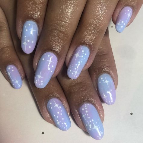 Queen Of Kawaii Nails on Instagram: “Pastel galaxy on natural nails ✨” Pastel Nail Ideas Acrylic, Pastel Press On Nails, Pastel Sky Nails, Pastel Nail Design Ideas, Pastel Star Nails, Pastel Galaxy Nails, Vaporwave Nails, Pastel Pink And Blue Nails, Simple Pastel Nails