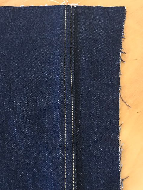 How-to: Faux Flat-felled Seam - Itch To Stitch Felled Seam, Advanced Sewing Projects, Seam Sewing, Ginger Jeans, Advanced Sewing, Sewing Jeans, Shirt Quilts, Stitch Sewing, Flat Felled Seam