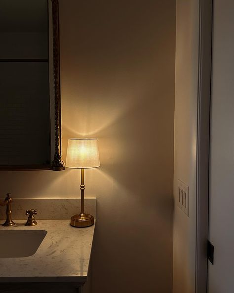 10/10 recommend adding a little wireless lamp to your bathroom! Might seem a little unnecessary, but it’s soooo nice having a light source that’s not glaringly bright when you need to use bathroom in the middle of the night, but it also offers more light than those plug in night lights. I’ve noticed when I turn on bright lights in the middle of the night, it stimulates my brain and 9 time out of 10 it’ll take me a while to fall back asleep (as I write this at 2am lol). Alsoooooo, self care... Wireless Lamp, Vintage Inspired Bedroom, Middle Of The Night, Fall Back, My Brain, Bright Lights, Cozy Space, Night Lights, Vintage Farmhouse