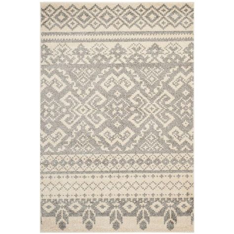 Safavieh Adirondack Ivory/Silver 8 ft. x 10 ft. Area Rug Tan Rug, Southwestern Rug, Southwestern Area Rugs, Lodge Style, Silver Rug, Rug Direct, Rugs Usa, Geometric Diamond, Silver Area Rug