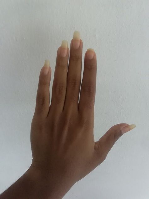 Natural Fingernails Manicures, Long Nails Natural Aesthetic, Long Clean Nails, Long Natural Nails Aesthetic, Natural Long Nails Aesthetic, Perfect Nails Natural, Long Nails Black Women, Healthy Nails Aesthetic, Long Real Nails