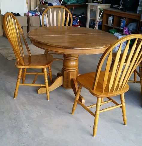 90s Oak Table Makeover Oak Table Makeover, Oak Dining Table And Chairs, Oak Kitchen Table, Wooden Kitchen Chairs, Kitchen Table Oak, Kitchen Table And Chairs, Wooden Kitchen Table, Gothic Glamour, Kitchen Table Makeover