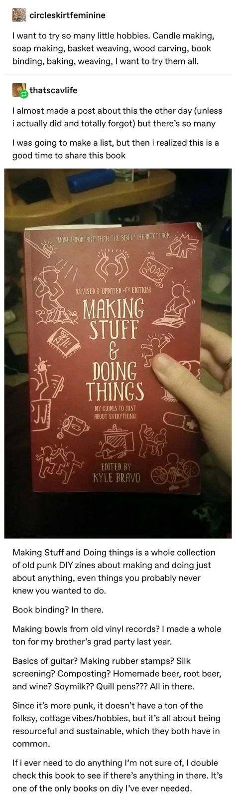 Making Stuff And Doing Things Book, Things To Collect As A Hobby, Punk Zines, Punk Crafts, Read List, Making Stuff, Book Recs, Book Suggestions, Book List