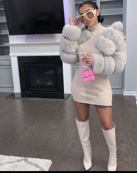 women ribbed mini dress Mode Instagram, Cute Birthday Outfits, Boujee Outfits, Looks Black, Streetwear Fashion Women, White Boots, Cute Swag Outfits, Looks Chic, Dressy Outfits