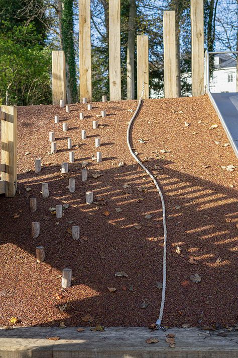 Playground Equipment - Climbing Rope No.1 Climbing Wall Kids, Natural Playgrounds, Cool Playgrounds, Wooden Playground, Urban Playground, Outdoor Gathering Space, Diy Playground, Urban Landscape Design, Rock Climbing Wall