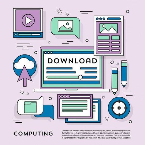 Infographic Business, About Computer, Computer Literacy, Infographic Layout, Infographic Design Layout, Presentation Design, Infographic Design, Lorem Ipsum, Layout Design