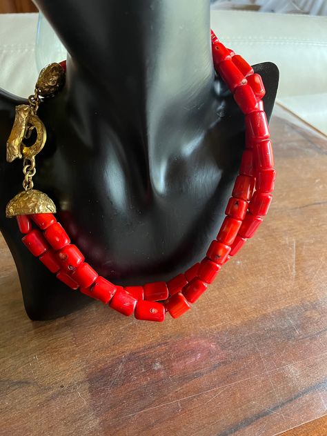 Vintage Barrel, Red Bamboo, Bamboo Coral, Double Strand Necklace, Gold Rope Chains, Coral Ring, Puffed Heart, Coral Jewelry, Sleeping Beauty Turquoise