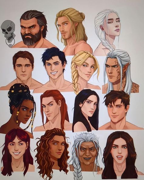 𝑨𝒔𝒎𝒂 ✨ on Instagram: “Can you name all these Throne of Glass characters?🌚 || Art by @courtmakes_art . . . . . . . #throneofglass #crownofmidnight…” Azriel Gwyn, Tog Characters, Cassian Nesta, Throne Of Glass Characters, Queen Of Shadows, Throne Of Glass Fanart, Sara J Maas, Aelin Ashryver Galathynius, Throne Of Glass Books