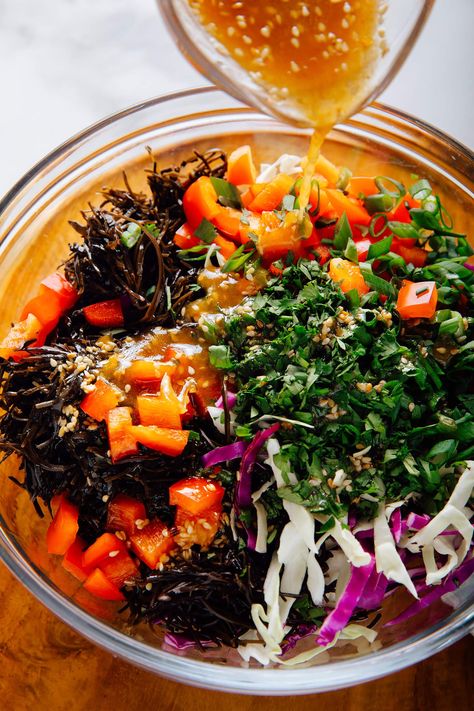 Seaweed Salad Recipe - Cookie and Kate Kelp Salad, Seaweed Salad Recipe, Veggie Lettuce Wraps, Seaweed Recipes, Eggs And Kale, Sweet Potato Seasoning, Veggie Sushi, Cookie And Kate, Quinoa Sweet Potato