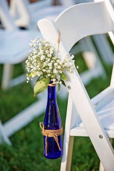 Vineyard Wedding Decor, Rustic Wedding Dresses Country, Sapphire Blue Weddings, Oak Meadow, Rustic Wedding Dresses, Rustic Wedding Centerpieces, Wine Bottle Decor, Lake Wedding, Rustic Country Wedding