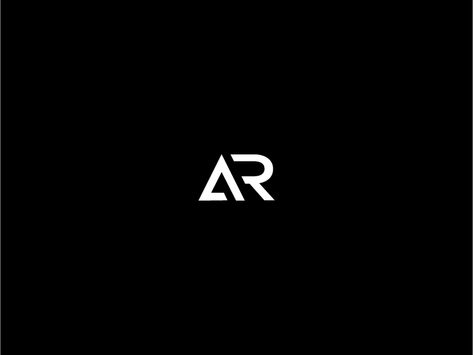 AR Logo by Manoj Shakar Ar Logo, White, Black, Design