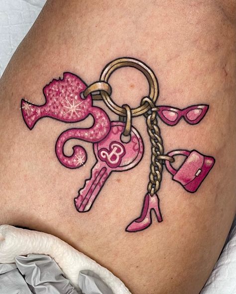 barbie tattoo - Body Artifact Barbie Sleeve Tattoo, Barbie Silhouette Tattoo, Barbie Shoe Tattoo, Barbie Tattoo Design, Black Barbie Tattoo, Barbie Doll Tattoo, Pretty Woman Tattoo Movie, Barbie Logo Tattoo, Barbie Tattoo Ideas Simple