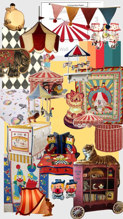 Inspiration for a circus themed nursery fit for your little acrobat Circus Nursery, Nursery Inspo, Themed Nursery, Nursery Themes, Circus, Nursery