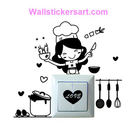 Warmly Decorated Wall Stickers DIY Kitchen Waterproof Vinyl Stickers 2SS0014  https://wallstickersart.com/product/warmly-decorated-wall-stickers-diy-kitchen-waterproof-vinyl-stickers-2ss0014/   Up To 70% Off Now +Free Shipping..😇 #kitchenquoteswallart #kitchenquotes #kitchensayingsforwall #wallpapper #kitchenwallart #kitchenstickers #kitchenwallartstickers #wallstickersonline Kitchen Wall Art Stickers, Living Room Wall Wallpaper, Light Switch Decal, Light Switch Sticker, Switch Sticker, Large Wall Decals, Kitchen Wall Decals, Custom Wall Decals, Diy Wall Painting