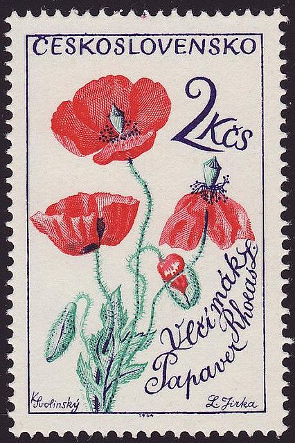 Czechoslovakia Czech Tattoo, Papaver Rhoeas, طوابع بريد, Country Tattoos, Stamp Auctions, Calendar Stamps, Mail Stamp, Stamp Printing, Granny Chic