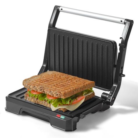 PRICES MAY VARY. Great For Paninis: You can mak delicious panini sandwiches for your home at the same time with this panini press maker, and the floating lid can press at any size sandwich evenly! Can Be Used As a Grill: This sandwich maker isn't just for panini sandwiches, it can be flipped 180°to become a electric indoor grill for steaks, chicken and more. It can be used by simply adjusting the hinge on the handle. Drip Tray for Excess Oil: The bottom of the contact grill is equipped with a pl Panini Maker, Grill Sandwich, Panini Sandwich, Grill Sandwich Maker, Panini Sandwiches, Pitta Bread, Panini Press, Gourmet Sandwiches, Sandwich Makers