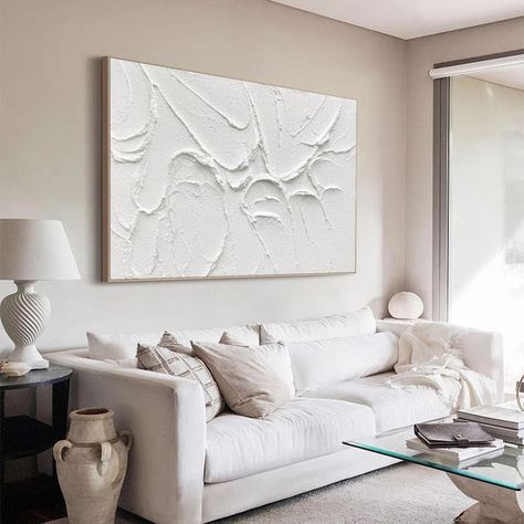 White Textured Wall Art, White Textured Wall, Minimalist Artist, White Abstract Painting, Plaster Art, Art Texture, Minimal Abstract, White Wall Art, Textured Wall Art