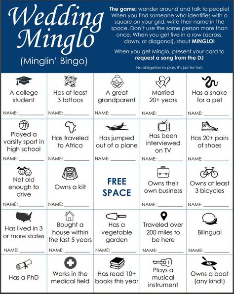 Bingo Wedding Game, Find The Guest Wedding Game, Wedding Guest Bingo, Wedding Bingo Game, Wedding Guest Games, Wedding Game Ideas, Wedding Bingo, Happy Crying, Wedding Band Tattoo