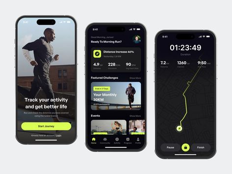 Fitness Apps Design, Fitness Tracker App, Fitness Tracking App, Running Tracker, Gym App, App Login, Creative Design Agency, Sports App, Mobile Ui Design