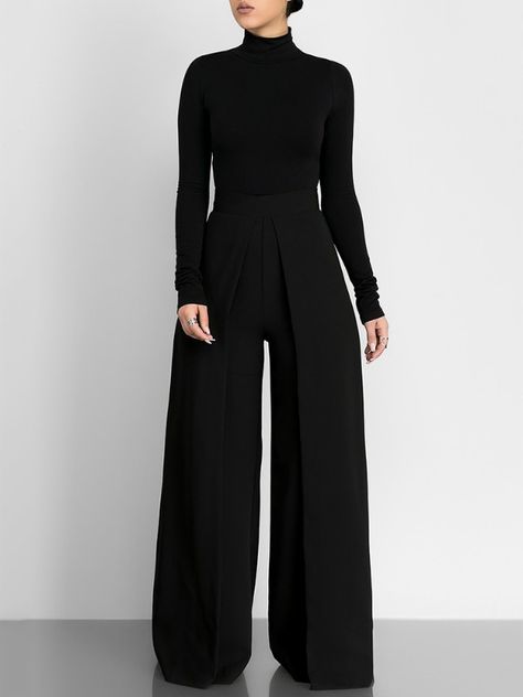 Fashion Event Outfit Ideas, Orchestra Outfit, Wide Leg Jumpsuit Outfit, Business Clothes, Lawyer Fashion, Fall Fashion Trends Women, Winter Capsule Wardrobe, Jumpsuit Elegant, Outfit Trends