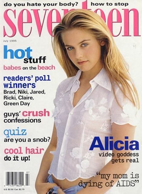 29 Unforgettable Things All '90s Teenage Girls Did In The Summer Seventeen Magazine Covers, 2000s Magazines, 90s Teen, Alicia Silverstone, Aria Montgomery, Teen Magazine, Seventeen Magazine, Grunge Look