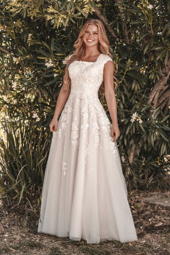 M721 Temple Wedding Dresses, Modest Wedding Dresses Ball Gown, Wedding Dresses Lds, Ballgown Wedding Dress, Modest Bridal, Modest Wedding Gowns, Ballgown Wedding, Modest Prom, Cute Wedding Dress