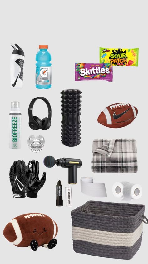 Christmas Gifts For Football Boyfriend, Boo Basket Ideas For Boyfriend Football, Boyfriend Football Baskets, Burr Basket Ideas For Boyfriend, Brr Basket For Men, Gifts For Basketball Boyfriend, Brrr Basket For Boyfriend, Gifts For Football Boyfriend, Burr Basket For Bf