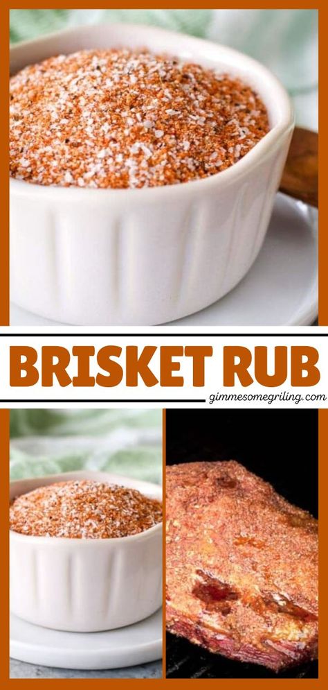 This spice mix is so quick and easy! 6 pantry ingredients are all you need to get this brisket rub recipe ready in just 10 minutes. Rubbed into every nook and cranny, this meat rub lets you have the best smoked brisket with the perfect bark! Best Smoked Brisket, Smoked Brisket Rub, Brisket Rub Recipe, Brisket Rub, Dry Rub Recipes, Beef Brisket Recipes, Meat Rubs, Brisket Recipes, Rub Recipes