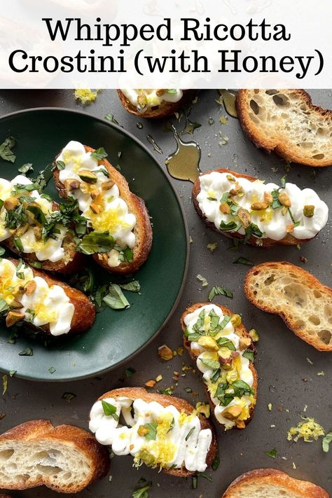 Whipped Ricotta Crostini (with Honey)