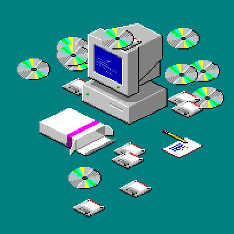 Windows 98 (codenamed Memphis while in development) is a graphical operating system by Microsoft. It is the second major release in the Windows 9x line of operating systems and the successor to Windows 95. It was released to manufacturing on May 15, 1998 and to retail on June 25, 1998. Pixel Art Gif, Interaktives Design, Old Computer, Windows 95, Vaporwave Art, Windows 98, 8 Bits, Vaporwave Aesthetic, Old Computers