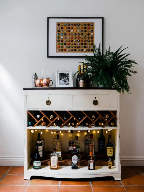 15 Stylish DIY Wine Racks | Apartment Therapy Diy Bar Cabinet, Cabinet Upcycle, Diy Cabinet, Diy Bar Cart, Diy Home Bar, Diy Wine Rack, Diy Bar, Diy Cabinets, Diy Wine