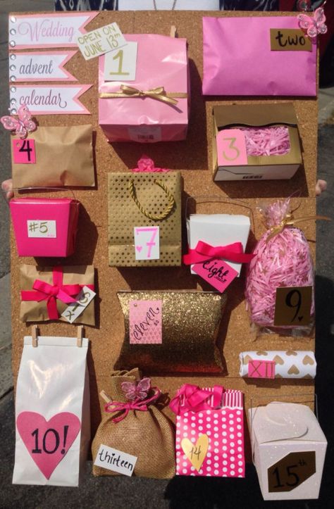 Wedding Advent Calendar, Countdown Gifts, Wedding Calendar, Advent Calendar Gifts, Christmas Smell, Birthday Countdown, Diy Birthday Gifts For Friends, Ge Bort, Advent Calenders