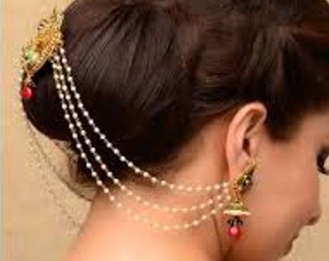 Diy jewellery : Ear chain making Kaan Chain, Kurti Blouse, Ear Chain, Heavy Earrings, Bollywood Jewelry, Pakistani Jewelry, Indian Earrings, India Jewelry, Head Piece