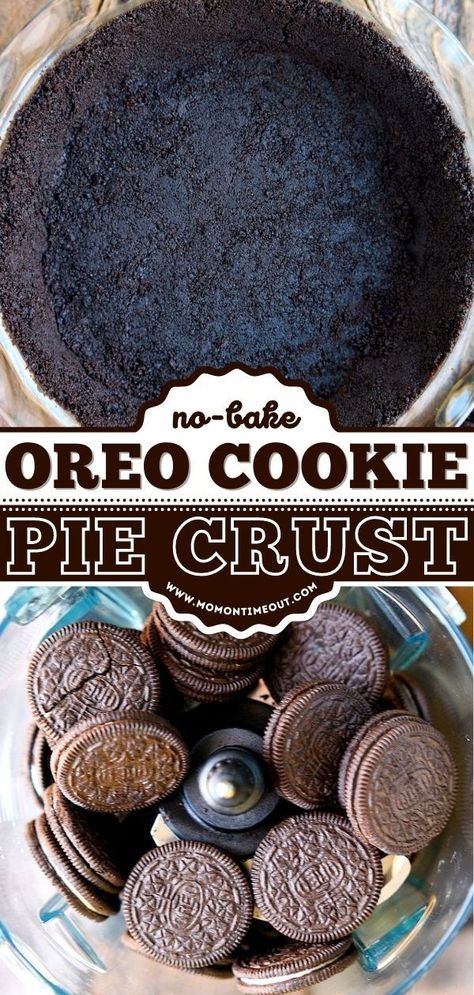 Oreo Cookie Pie Crust, Cookie Pie Crust Recipe, Oreo Crust Recipe, Cookie Pie Crust, Oreo Cookie Pie, Oreo Pie Crust, Chocolate Pie Crust, Oreo Pie, Oreo Cookie Crust