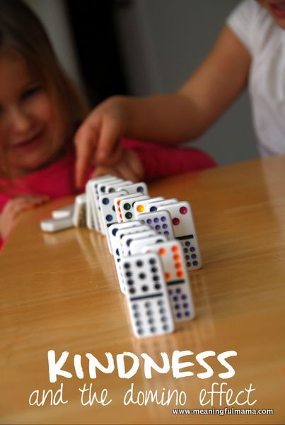 Kindness and the Domino Effect - This is not only a great post to help teach kids about kindness but also inspire everyone to pay it forward. Kindness Games, Teaching Creativity, Character Building Activities, Kindness Lessons, Sunday School Object Lessons, Kindness For Kids, Character Lessons, Teaching Kindness, Kids Church Lessons