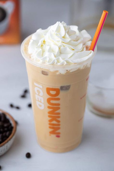 The Best Dunkin Donuts Iced Coffee Recipe Copycat - Simple Copycat Recipes Dunkin French Vanilla Iced Coffee Recipe, Copycat Dunkin Donuts Iced Coffee, Dunkalatte Recipe, Dunkin’ Donuts, Iced Caramel Mocha Recipe, French Vanilla Iced Coffee Recipe, Dunkin Donuts Iced Coffee Recipe, Dunkin Donuts Iced Coffee Order, Dunkin Dounuts